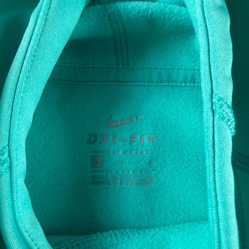 Nike Womens Dri-FIT Hoodie Turquoise Teal Athletic Sweatshirt Large RN56323 - Picture 2 of 7